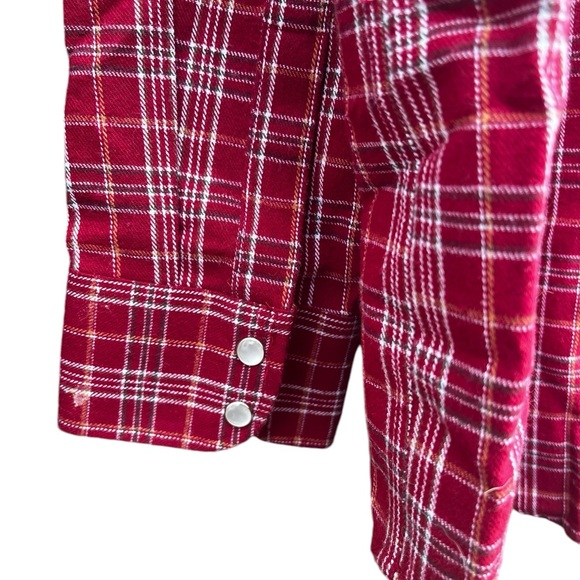 NWOT - Dickies Flannel Western Cowboy Long Sleeve Button Down Shirt - Picture 4 of 9